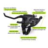 GRGRG Derailleurs Shift Brake Lever Combo with Inner Cables 3 * 7 21S 3 * 8 24 Speed Mountain Bicycle Cycling Accessories(Right 7 Speed 1pc) view 3