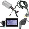 36V 48V 750W KT 25A Electric Bicycle 9 PIN Brushless Motor Controller Sine Wave, Waterproof LCD3 Controller Display Panel TT009 Thumb Throttle 1T4 Cable Kit Modification for E-Bike Electric Bike view 1