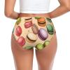 BKDODKS Macaron Biscuit Flavored Print Women'S Briefs Xs-4xl Bikini Underwear Women'S Panties Essentials Coverage Briefs Black view 2