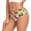 BKDODKS Macaron Biscuit Flavored Print Women'S Briefs Xs-4xl Bikini Underwear Women'S Panties Essentials Coverage Briefs Black view 3