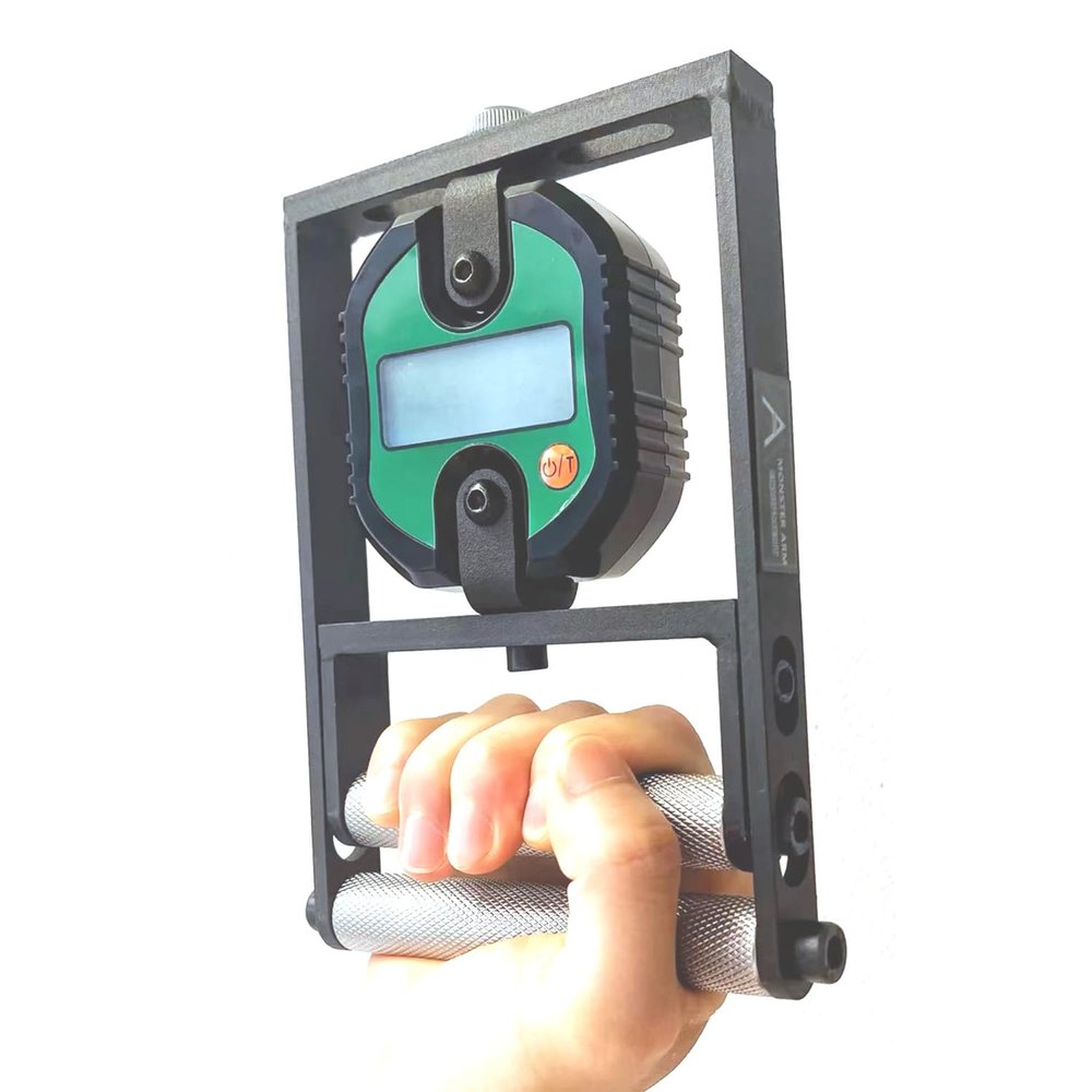 Digital Grip Strength Trainer, Hand Dynamometer, Maximum Load 330Lbs/150kg, Carbon Structural Steel, for Wrist Forearm Finger Muscle Training Strength