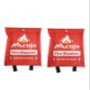 Silicone Coated Home Emergency Fire Blanket - Menjo 2-pack - Emergency Fire Blanket for Home and Kitchen Safety. BBQ, and Camping Fire Suppression Blanket. Flame Retardant 40 * 40in Blanket view 1