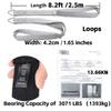 8.2ft 2.5m Aerial Straps Ropes Yoga Aerial Acrobatics Body Aerial Loop Trapeze Circus Apparatuses Equipment Three-Layer Straps 1 pairs (Light Grey) view 3