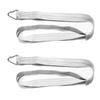 8.2ft 2.5m Aerial Straps Ropes Yoga Aerial Acrobatics Body Aerial Loop Trapeze Circus Apparatuses Equipment Three-Layer Straps 1 pairs (Light Grey) view 4