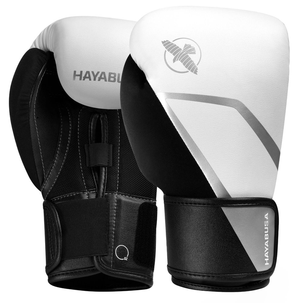 Hayabusa E1 Boxing Gloves for Men and Women - White/Silver, 14oz
