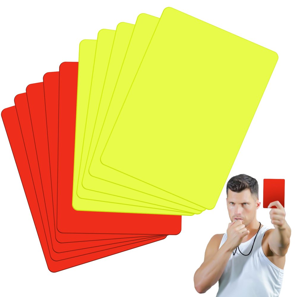 10pcs Soccer Yellow Card Referee Cards, Professional Soccer Penalty Cards, Football Red Cards Yellow Cards Warning Ejection Delay Red Yellow Judge Cards for Sports Game Competition Referee Accessory