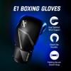 Hayabusa E1 Boxing Gloves for Men and Women - Black/Grey, 16oz view 2