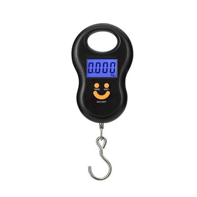Digital Luggage Scales, Black Electronic 50Kg 10g Hanging Scale LCD Digital Scale Backlight Fishing Weights Pocket Scale Luggage Scales Weighing