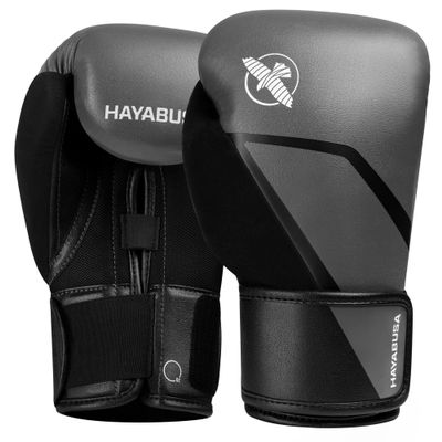 Hayabusa E1 Boxing Gloves for Men and Women - Grey/Black, 12oz