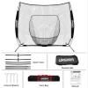 LOMGWAYS 7x7ft Baseball & Softball Practice Net with Steel Frame and Bag view 2