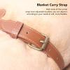 Adjustable Buckles Blanket Carry Strap, PU Leather Yoga Mat Straps for Camping Picnics Beaches view 3