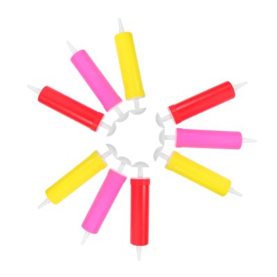 WESIEVYA 10pcs Portable Manual Balloon Pump Handheld Inflator for Party Decorations Yoga Balls and Beach Cushions Random Styles for Easy Inflation