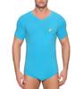 Landofgenie Onesie for Men Jumpsuit Romper One Piece Pajamas Mens Short Sleeve Cotton Bodysuit Cosplay Doctors Uniform L Blue view 2