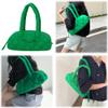 ALINUOYQ Women Shoulder Bag Bowknot Nylon Underarm Bag with Inner Pockets Satchel Purse Puffer Bag for Shopping Work Travel (Green) view 2