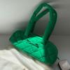 ALINUOYQ Women Shoulder Bag Bowknot Nylon Underarm Bag with Inner Pockets Satchel Purse Puffer Bag for Shopping Work Travel (Green) view 3