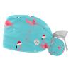 2 Pieces Scrub Caps Women Men's Scrub Cap Surgical Caps for The Surgeon Christmas Flamingo Multicoloured