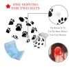 2 Pieces Scrub Caps Women Scrub Caps Women Ponytail Scrub Caps Men for The Surgeon Dog Paw Footprint Multicoloured view 3