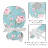 2 Pieces Scrub Caps Women Chef Cap Cute Scrub Caps Women for Beauty Salon Roses Wallpaper view 4