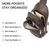 BOSTANTEN Small Sling Bag for Women Leather Crossbody Bags Fanny Pack Chest Bag for Travel view 3