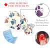 2 Pieces Scrub Caps Women Men's Scrub Cap Surgical Scrub Cap for Home Colorful Dog Paws view 3