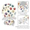 2 Pieces Scrub Caps Women Men's Scrub Cap Surgical Scrub Cap for Home Colorful Dog Paws view 4