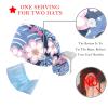 2 Pieces Scrub Caps Women Scrub Caps Women Satin Lined Surgeon Caps for Nurse Japanese Style Flower Multicoloured view 3