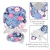 2 Pieces Scrub Caps Women Scrub Caps Women Satin Lined Surgeon Caps for Nurse Japanese Style Flower Multicoloured view 4
