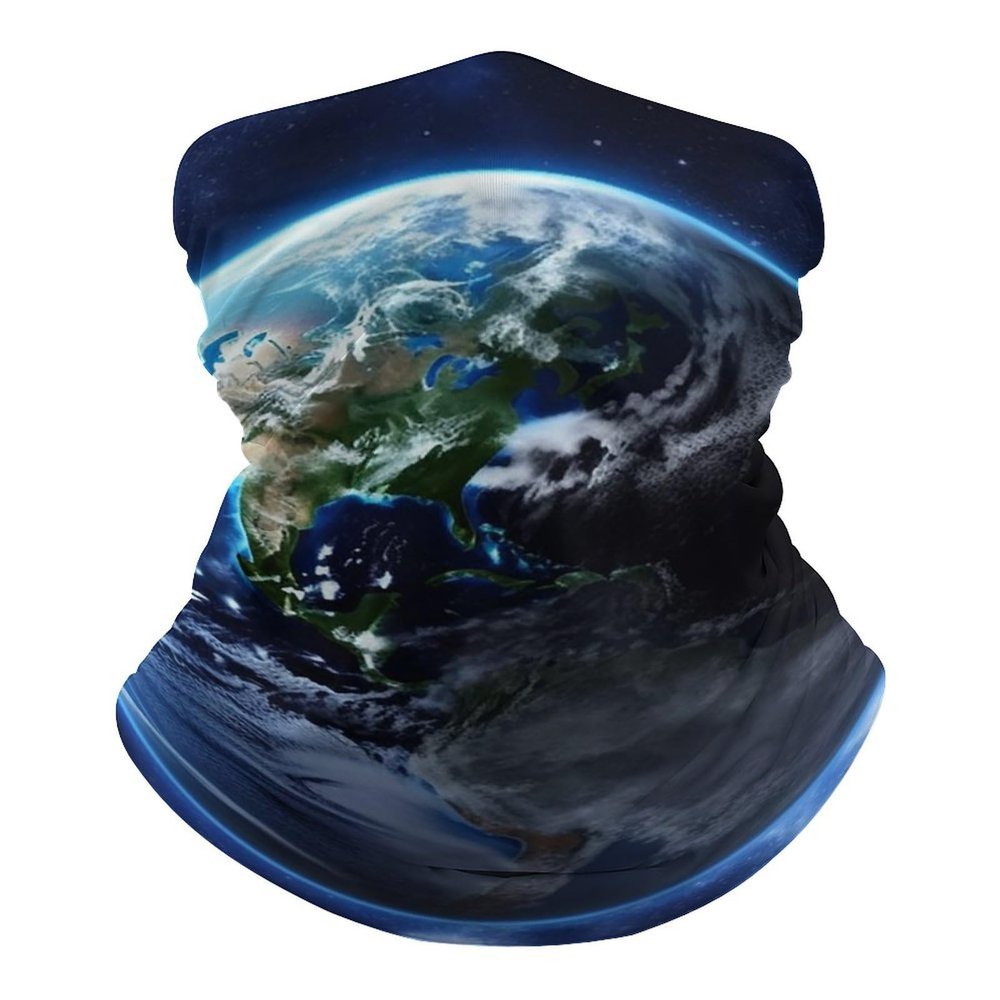 Neck Gaiter Earth And Space Balaclava Windproof Face Mask Scarf for Men Women Sun Protection Headwear Breathable Face Cover Bandana for Skiing Hiking 19.6x9.8 Inch