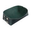 MOBUTOFU 1pc Leather Jewelry Dish Storage Box Lid Desktop Organizer Cowhide Tray Elegant Jewelry Box view 1