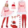 Elf Costume for Women Adult Christmas Deluxe Pink Fancy Dress Festive Costume Xmas Party Cosplay Outfits (Women, X-Large) view 1