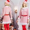 Elf Costume for Women Adult Christmas Deluxe Pink Fancy Dress Festive Costume Xmas Party Cosplay Outfits (Women, X-Large) view 3