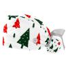 2 Pieces Scrub Caps Women Men's Scrub Cap Cute Scrub Caps Women for The Surgeon Pattern Christmas Tree Multicoloured view 1