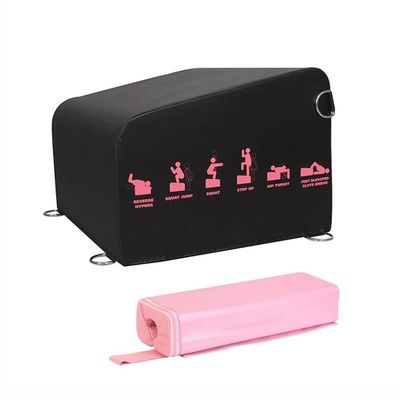 Hip Thrust Bench for Core Ab Strength Training Hip Thrust Box for Home Gym Total Body Workout Multi-Functional Whole Body Workout Box (Light Pink)