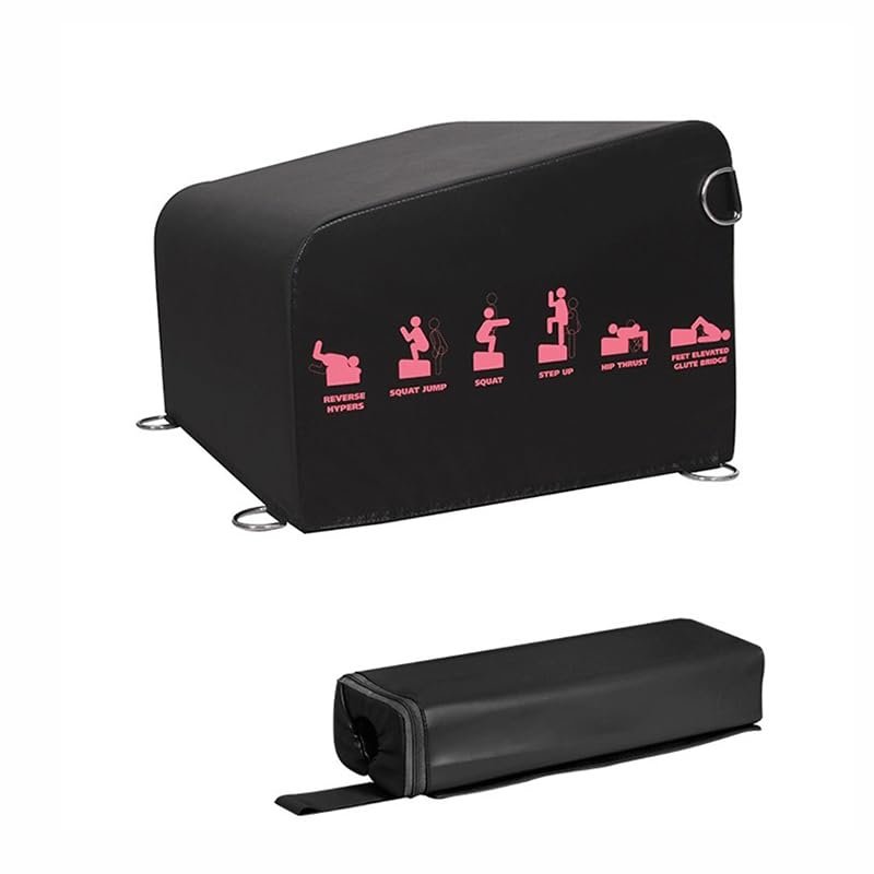 Hip Thrust Bench for Core Ab Strength Training Hip Thrust Box for Home Gym Total Body Workout Multi-Functional Whole Body Workout Box (Black)
