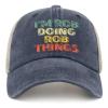 I'm Rob Doing Rob Things Hat for Womens Funny Country Hat for Men Trucker Hat Purplish Blue01 Ball Cap Fashionable Unique Gifts for Writers view 1