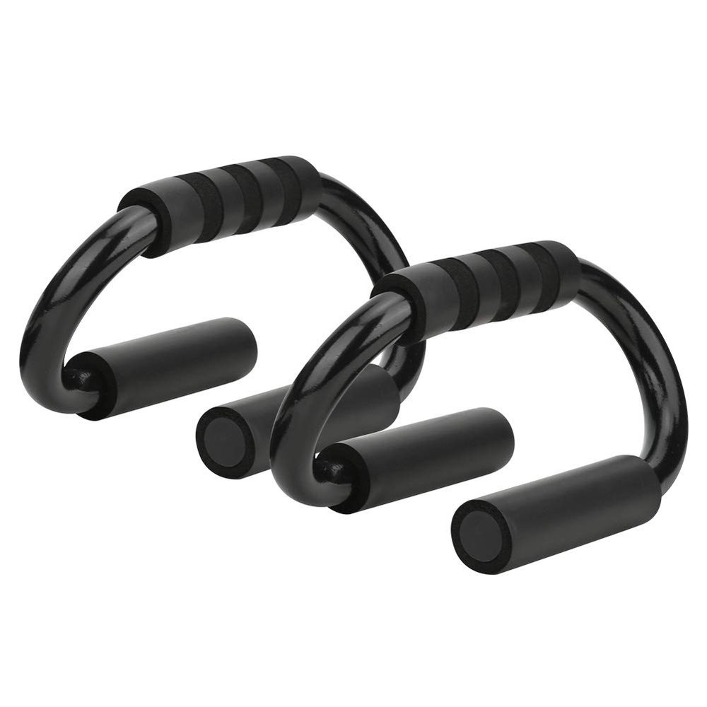 equlup Push Up Bars, 2pcs S Shape Pushup Foam Handles Push Up Bracket Chest Muscles Training Indoor Fitness Equipment for Men Women