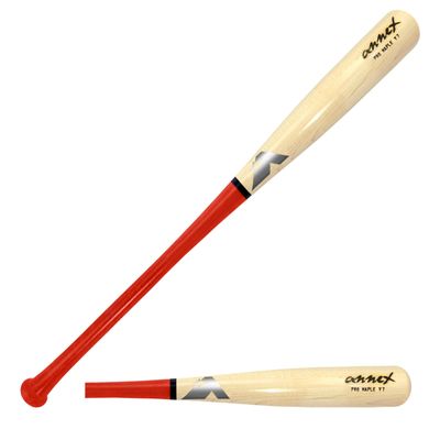 Annex Model Y7 Maple Wood Baseball Bat (Youth) (Lumberjack Red Handle/Clear Coat Barrel, 28-Inch/25-Ounce)