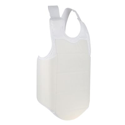 OPPWONG Boxing Body Protector, White Taekwondo Chest Guard Vest Karate Kid Taekwondo Sparring Gear with for Unisex Adult Child (S)