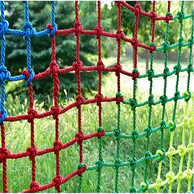 TZLGMDER Children's Climbing net Rope Mesh Stair Mesh, Outdoor Climbing Rope Mesh, Colourful Cargo Mesh for Indoor and Outdoor Sports Stair Balcony(2 * 3m(6.6 * 9.9ft))