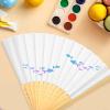 FUNOMOCYA DIY Chinese Style Hand Fan 12pcs Blank Paper Folding Fans for Drawing Painting Calligraphy Vintage Decorative Handheld Fans view 3
