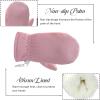 PTILSERY 1 Pair Kids Fleece Mittens Soft & Warm Lined Winter Gloves Solid Children's Hand Gloves for 4 to 7 Years Boys Girls view 3