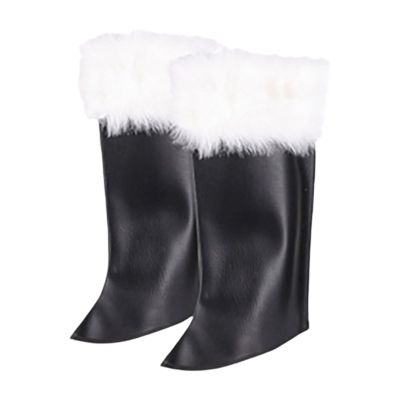 Qianly Christmas Santa Boot Covers Cosplay Costume Accessories Leg Guards