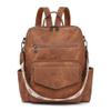 WYFJNX Backpack Purse for Women PU Leather Backpack Ladies Fashion Handbag Designer Shoulder Bag Small Travel Bag Brown view 1