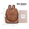 WYFJNX Backpack Purse for Women PU Leather Backpack Ladies Fashion Handbag Designer Shoulder Bag Small Travel Bag Brown view 2