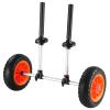 Kayak Carts, 280lbs Load Capacity Heavy Duty Kayak Cart, Detachable Canoe Trolley Cart with 10 Solid Tires, Adjustable Width and Top Foam Protection, for Kayaks with Drain Holes of 2.54cm and Above view 1