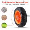 Kayak Carts, 280lbs Load Capacity Heavy Duty Kayak Cart, Detachable Canoe Trolley Cart with 10 Solid Tires, Adjustable Width and Top Foam Protection, for Kayaks with Drain Holes of 2.54cm and Above view 3
