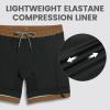 maamgic Gym Shorts for Men 7 inch with Liner Stretch 2 in 1 Workout Shorts Men Quick Dry Athletic Shorts Brown Small view 4