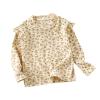 Kids Polka Dot Blouse Shirt Toddler Girls Long Sleeve Ruffle Top Girls Ribbed Shirts Fall Baby Girl (Yellow, 4-5 Years) view 1