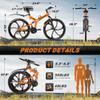Betterland 26 Inch Folding Mountain Bike, 21 Speeds Full Suspension Foldable Bikes, Dual Disc Brake, High Carbon Steel Frame and Non-Slip Quick Release tire Bicycle for Adult view 2