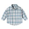 Baby Boy Plaid Flannel Shirt Toddler Fall Shirt Baby Long Sleeve Button Down Jacket Coat (Light Blue, 12-18 Months) view 1